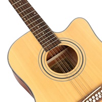 Deviser 12-String Spruce Top Manhogany Neck Sapele Back/Sides Cutaway Acoustic Guitar for Music Store