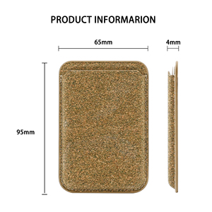 Portefeuille en PU biodégradable OEM avec design grain de bois parfumé, étui porte-passeport magnétique pour téléphone portable et cartes d'identité - Product Image 2