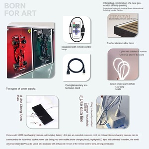 Khối xây dựng tường ba chiều Xe đua mô <span class=keywords><strong>h</strong></span>ình Diecast đồ chơi 1:16 quy mô dẫn Treo Khung Ảnh unisex trang trí phòng ngủ - Product Image 4