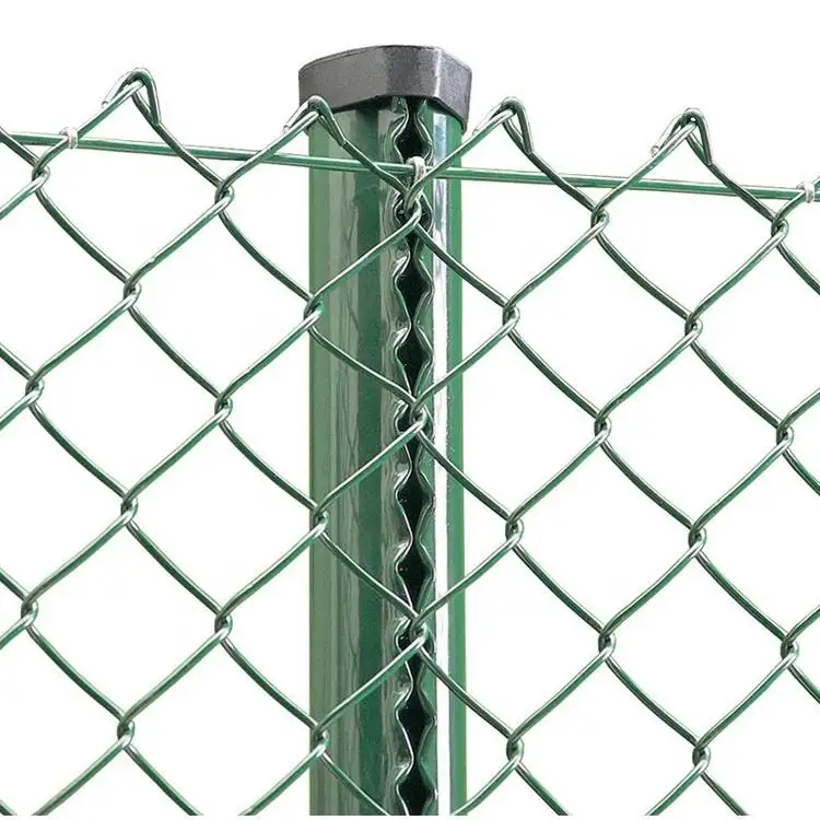 chain link wire mesh 3.0mm galvanized pvc coated mesh rolls cyclone wire chainlink fence panels chain link fence