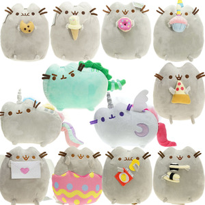 AL venta al por mayor creativo gato gordo Donut peluche 15Cm gato gordo Donut peluche tiro almohada gris galleta gato juguete - Product Image 6