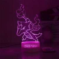 Lampe LED Pikachu 3D à 7 couleurs changeantes, veilleuse