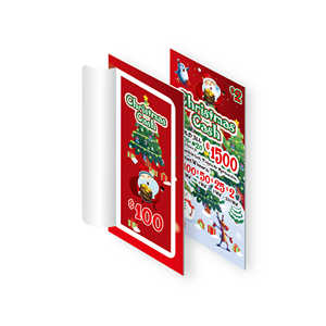 Tarjeta de Raspar con Estilo Rectangular, <span class=keywords><strong>Precio</strong></span> de Fábrica al por Mayor, Raspadita Instantánea, Impresión Digital CMYK, Tarjeta de Raspar para Navidad - Product Image 6
