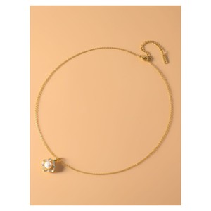 Ensemble de boucles d'oreilles et collier en perles florales brillantes, en alliage de cuivre, bijoux de luxe à la mode pour femmes, à porter au quotidien - Product Image 4