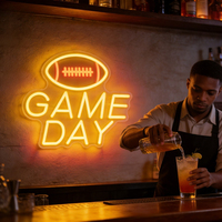 Neonawall – Enseigne néon LED personnalisable, dimmable, USB, IP65, pour les fans de football et les décorateurs de salles de jeux