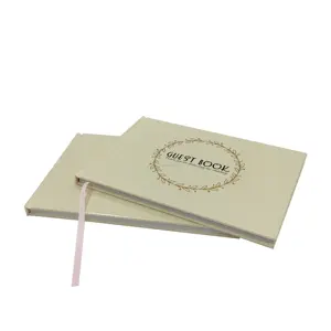 Groothandel Prijs Goedkope Hardcover Custom Bruiloft Gastenboek Afdrukken Op Aanvraag Service