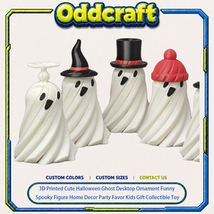Jouet de bureau fantôme d'Halloween mignon imprimé en 3D sur mesure, décoration de bureau personnalisée, précision de 0,2 mm, surface Ra10-12m, service OEM - Product Image 1