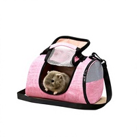 Sac de transport pliable en forme d'écureuil pour hamster, en tissu maillé respirant, avec fermeture coulissante horizontale