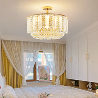 Moderne métal rond grands lustres nordiques chambre salon pendentif plafonnier led k9 luxe lustre en cristal