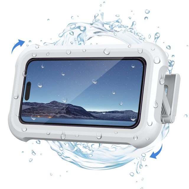 Lamicall STRY01 Extendable Arm Waterproof Cell Phone Holder for Shower Wall 480 Swivel Case Box HD Screen Protector 7Inch Device