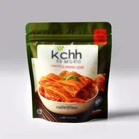 Pochette debout imprimée avec logo personnalisé Sac d'emballage kimchi en plastique de qualité alimentaire à trois joints latéraux avec stockage de cornichons en matériau BOPP/CPP