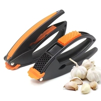 HYRI Presse-ail manuel 4-en-1 avec éplucheur, presse-légumes, machine professionnelle personnalisée, accessoires de cuisine