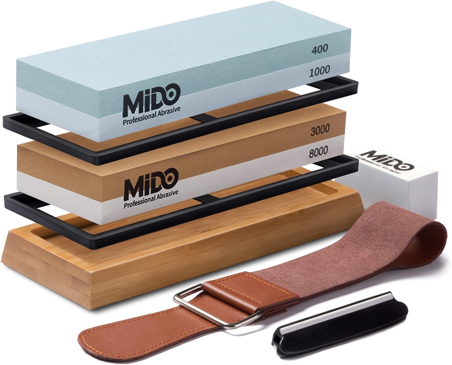 研磨工具MIDOナイフ削り石セット4サイドグリット400/1000 3000