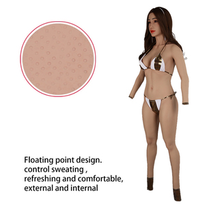 ชุดบอดี้สูทซิลิโคนแบบเต็มตัวพร้อมหน้าและศีรษะ  พร้อมช่องคลอดปลอม หน้าอกใหญ่ สะโพกใหญ่  สำหรับสาวประเภทสองที่ต้องการความสมจริง - Product Image 5