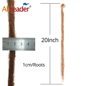 AliLeader – Extensions de <span class=keywords><strong>cheveux</strong></span> synthétiques, couleur unie, Dreadlocks artificielles faites à la main, <span class=keywords><strong>cheveux</strong></span> crochetés bruns, 1 brin - Product Image 4