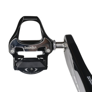 Pedales de ciclismo de carretera Bodun con autobloqueo, de aleación de magnesio y aluminio, color negro, ligeros, para bicicletas de carretera. - Product Image 3