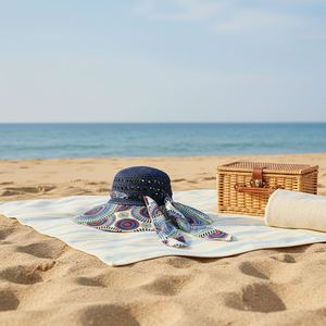 Conjunto de Bolso y Sombrero de Paja para Mujer, Moda de Verano, Viajes al Aire Libre, Playa, Bolso de Mano de Paja, Bolso Tote de Paja para Damas - Product Image 6
