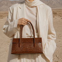 Sac à main en cuir texturé effet reptile brillant pour femme, avec longue anse, silhouette enveloppe, style vintage, sac de ville tendance, marque privée