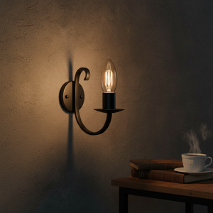 BOX 2 Faretto a filamento LED 3 W, candela, luce ambra 2700K, E26, VOLTECK - Product Image 3