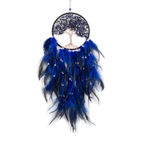 Nhà Máy Bán Nóng Treo Tường Trang Trí Nội Thất Trang Trí Cây Của Cuộc Sống Thạch Anh Tím Handmade Dream Catcher Với Đèn Led