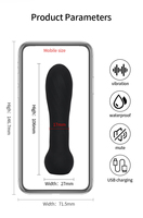 Mini masajeador corporal de súper vibración con 10 frecuencias de vibración fuerte, 100% resistente al agua, recargable por USB