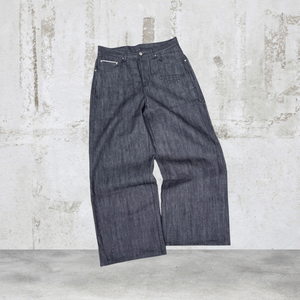 مصمم مخصص جينز فضفاض للرجال تمتد مستقيم الساق واسعة خمر المتضخم حذاء قطع إنقاذ اليابانية Selvedge الدنيم السراويل - Product Image 3