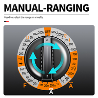 Multimeter Digital 2000 hitungan multifungsi, Voltmeter Amp meteran arus Ohmmeter pengukur kapasitansi