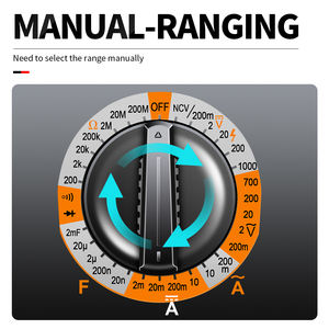 Çok fonksiyonlu 2000 sayımları dijital multimetre çok test voltmetre Amp akım ölçer ommetreler kapasite ölçer - Product Image 3