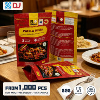 Bolsa de embalaje de alimentos para paella española de alta resistencia para pedidos al por mayor, con cierre hermético y cremallera resellable, ideal para chicles.
