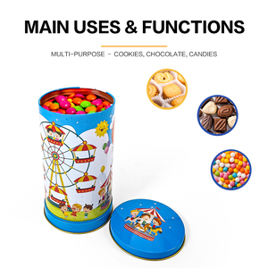 JYB parc d'attractions thème musical boîte à bonbons coloré stockage en métal chocolat/biscuit/sucre conteneur cadeau prêt en gros - Product Image 6