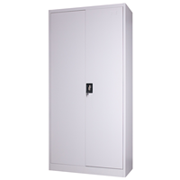 Armoire de rangement en acier à double porte avec quatre étagères réglables mobilier moderne en métal ignifuge