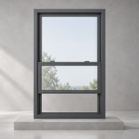 Fenêtres coulissantes modernes de style colonial à simple ou double battant avec grilles en verre pour les distributeurs de fenêtres et les acheteurs de projets