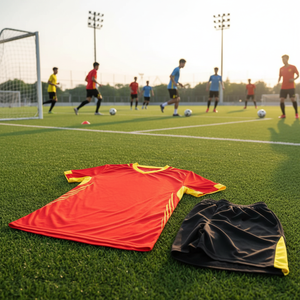 ชุดเสื้อฟุตบอลสโมสรแบบปรับแต่งได้ปี 2025 พร้อมแขนสั้น พิมพ์ลาย แห้งเร็ว รวมชื่อและโลโก้ บริการ OEM สำหรับชุดทีม - Product Image 3