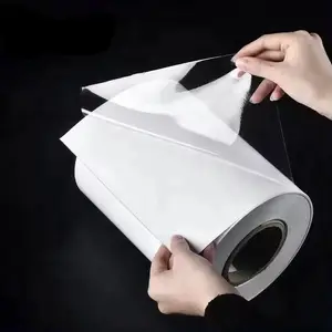 Pegatina impermeable blanca imprimible Pp autoadhesivo adhesivo de vinilo imprimible rollo de papel para impresora láser e impresora de inyección de tinta