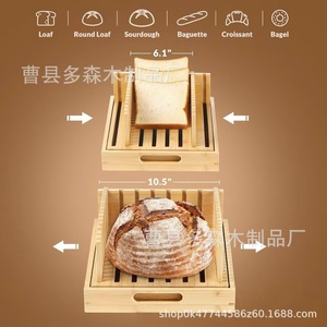 Tamori Bamboo <b>Bread</b> Slicer 10.5 In Adjustable Desktop Kitchen <b>Bread</b> <b>Cutter</b> For Toast And Sandwich Making - Product Image 3