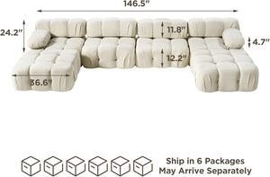 Sofá seccional nórdico en forma de L personalizado con sofás de terciopelo modulares otomanos para sala de estar sofá de combinación larga - Product Image 6