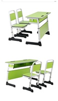 Bureau double et chaise Plateau sandwich Bureau d'étude et chaise Mobilier scolaire Ensemble de tables de salle de formation à deux places