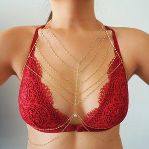 سلسلة جسم من الفولاذ المقاوم للصدأ بتصميم بوهيمي غربي عصري للسيدات، سلسلة متعددة الطبقات، ملابس داخلية مثيرة، هدية للحفلات - Product Image 4