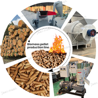 Equipo de Producción de Combustible de aserrín grande, molino de pellets de biomasa de paja de cáscara de arroz