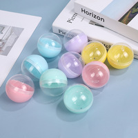 Vente en gros OEM – Billes vides en plastique PP translucide couleur macaron de 50 mm pour distributeur automatique de capsules