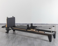 LUMINE Lit de Pilates Réformateur Portable en Aluminium Premium Réglable pour Utilisation à Domicile Flexibilité du Corps et Exercice Multifonctionnel
