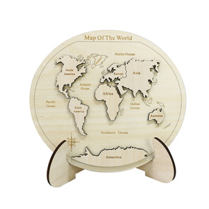 Rompecabezas 3D del continente del mundo redondo, juguete educativo para niños, la mejor artesanía decorativa de escritorio - Product Image 4