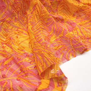 Jacquard naranja <span class=keywords><strong>Rosa</strong></span> 100% poliéster tela contraste Color impreso para verano Hanfu Cheongsam vestido tejido trama hogar Textiles B - Product Image 4