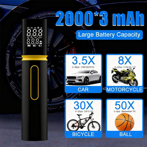 Compresseur d'air portable avec logo personnalisé, gonfleur <span class=keywords><strong>de</strong></span> pneus numérique sans fil, mini pompe rapide 12V pour les distributeurs, vente en gros, fournisseur OEM - Product Image 3