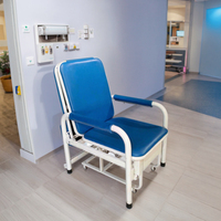 Multifunktionales, Verstellbares, Tragbares Klappbett für Krankenhauspflege, Multifunktionaler Medizinischer Pflegestuhl für Ambulanz und Zahnklinik