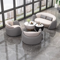 Combinaison de table et de chaise de zone de réception de canapé de salon de beauté d'affaires et de loisirs