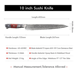 <span class=keywords><strong>Coltello</strong></span> Professionale per Sushi Yanagiba in Acciaio Damasco a 73 Strati, <span class=keywords><strong>Coltello</strong></span> Giapponese per <span class=keywords><strong>Pesce</strong></span> - Product Image 6