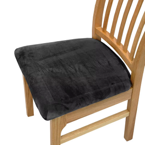 Wholesale Dining <strong>Chair</strong> Seat <strong>Cover</strong> Colorful Plain Color Soft Stretch Velvet <strong>Chair</strong> <strong>Cover</strong> for Living Room - Product Image 5