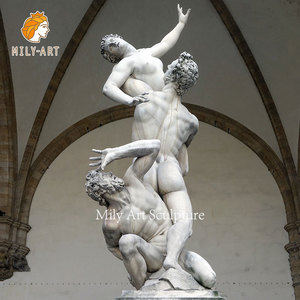 A grandezza naturale classico intagliato a mano famosa scultura stupro della donna sabina <span class=keywords><strong>statua</strong></span> in <span class=keywords><strong>marmo</strong></span> bianco - Product Image 5