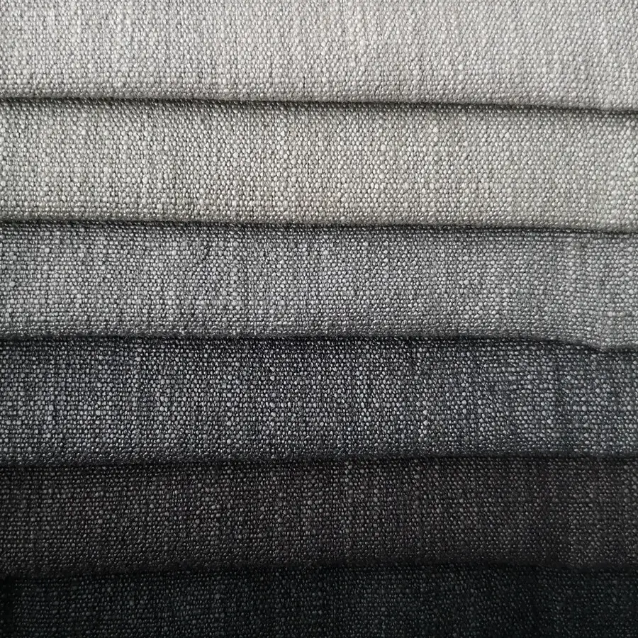 Kain campuran poliester linen viscose kualitas tinggi kain furnitur sofa tampilan pelapis